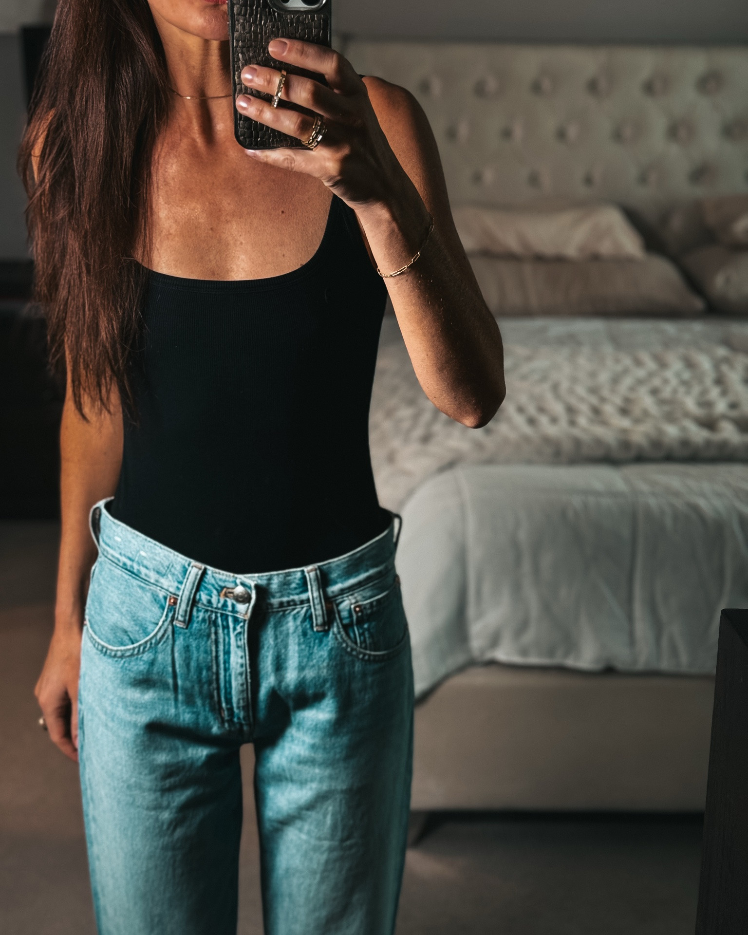 Dean easy straight denim, styled simple

Easy outfit formula with pieces that do the work: Madewell Dean Easy Straight Jeans in Airy Denim, an All Things Golden black bodysuit, Amazon kitten heels, Dior sunnies, and gold jewelry. Simple, but the red heel makes it feel styled.

Madewell Dean jeans, Madewell Dean Easy Straight, Airy Denim, Madewell jeans, straight leg jeans, easy straight jeans, black bodysuit outfit, All Things Golden bodysuit, red kitten heels, Amazon kitten heels, red heels, summer denim outfit, casual denim outfit, simple outfit formula, elevated basics, Dior sunglasses, gold jewelry, gold hoops, jeans and bodysuit outfit, summer jeans outfit, casual chic outfit, minimalist outfit

#LTKOver40 #LTKootd