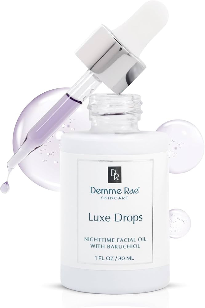 Luxe Drops Nighttime Facial Oil Moisturizer, Anti Aging Skin Care for Mature Skin with Bakuchiol ... | Amazon (US)