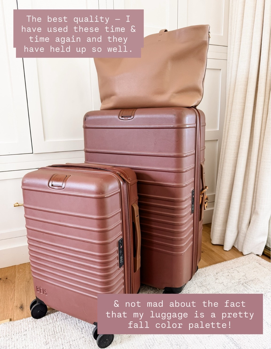 I’ve been using Beis for my luggage for a couple years now, and it has held up so well! Love this color too!

Loverly Grey, shop app, travel finds, luggage, carry on, checked bag

#LTKTravel