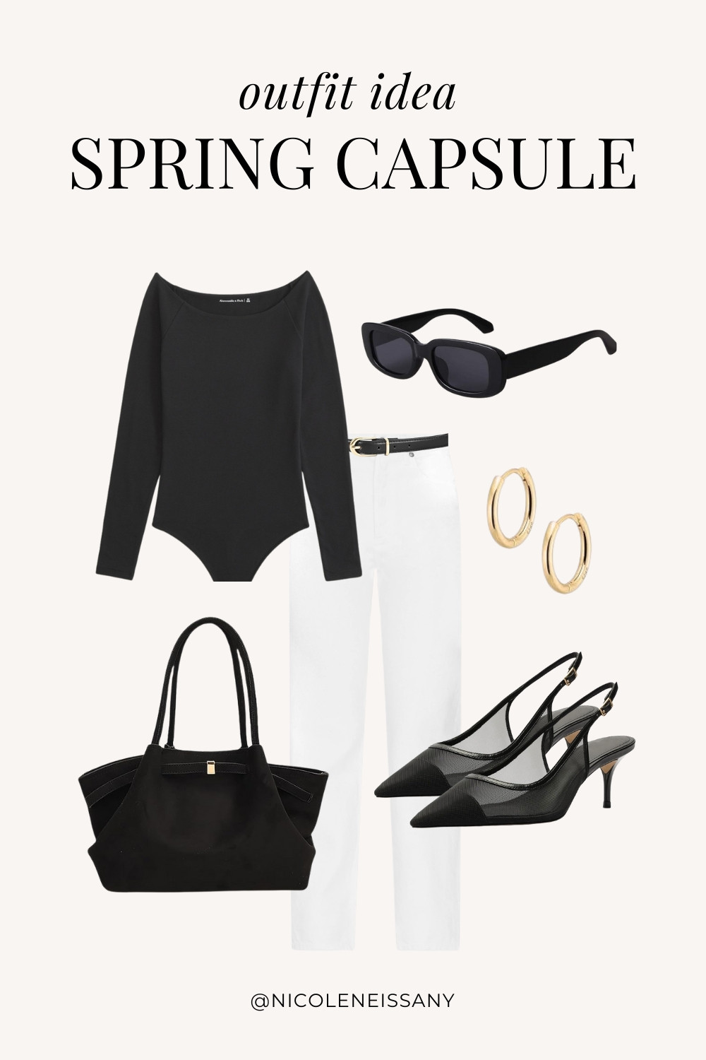 Spring outfit idea featuring my 2025 Spring Capsule Wardrobe staples | casual spring outfit, spring brunch outfit, spring date night outfit, spring date outfit, elevated casual spring outfit, spring work outfit, spring office outfit, casual spring outfit idea, spring outfits, spring shoes, 2025 spring trends, 2025 spring fashion trends, neutral capsule wardrobe, minimalist capsule wardrobe | off the shoulder bodysuit, off the shoulder top, spring tops, spring bodysuits, white jeans outfit, white denim outfit, spring jeans, spring denim, tote bag, spring bag trends, sheer heels, mesh heels, kitten heels, spring shoes, spring shoe trends, gold hoop earrings

#LTKSpring 

 

#LTKPetite #LTKTravel #LTKSaleAlert #LTKShoeCrush #LTKWorkwear #LTKFindsUnder100 #LTKStyleTip #LTKFindsUnder50 #LTKSeasonal