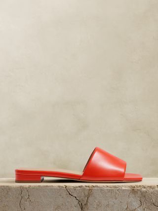 Lucca Leather Slide Sandal | Banana Republic (US)