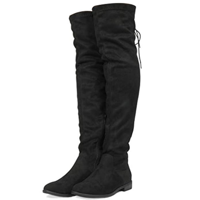 DREAM PAIRS Women's Suede Over The Knee Thigh High Winter Boots | Amazon (US)
