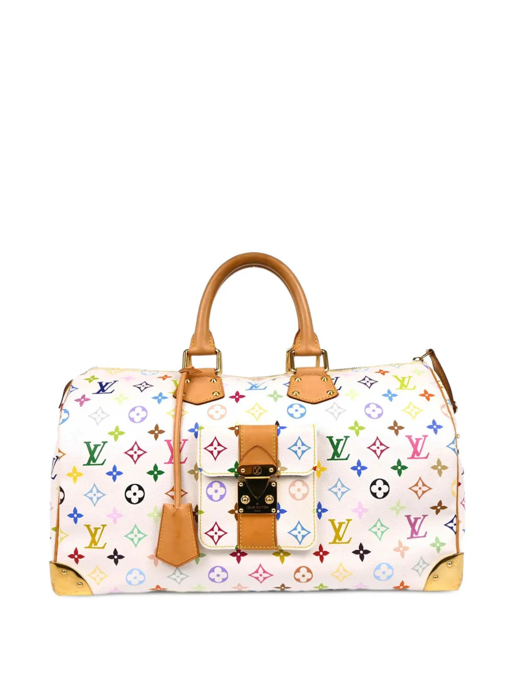 Louis Vuitton Pre-Owned x Takashi Murakami 2011 Speedy 40 handbag - White | Farfetch Global
