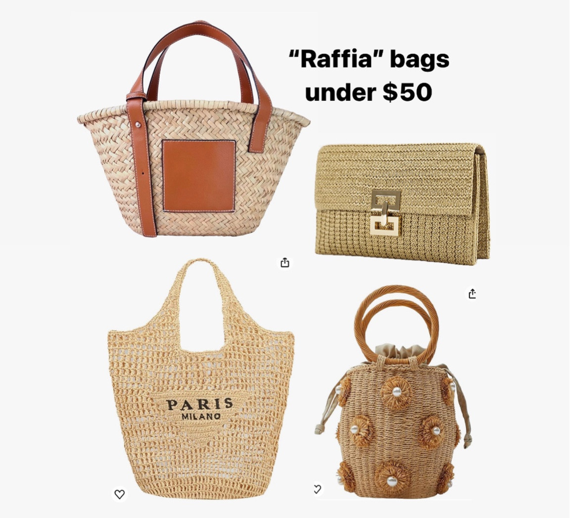 “Raffia” bags under $50… perfect spring/summer accessory without breaking the bankk

#LTKstyletip #LTKitbag #LTKSpringSale