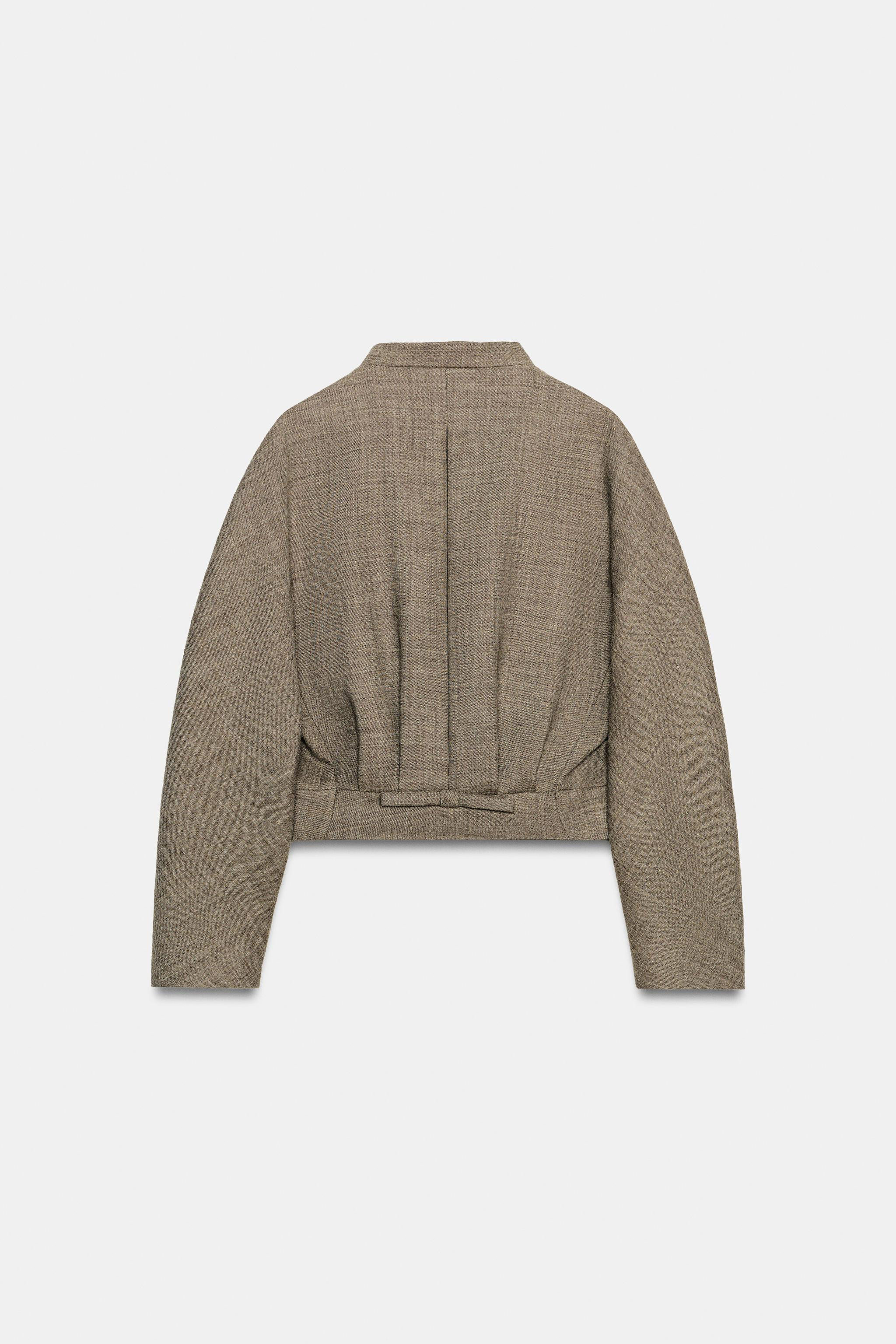 ZW COLLECTION WOOL BLEND CROPPED JACKET | Zara UK
