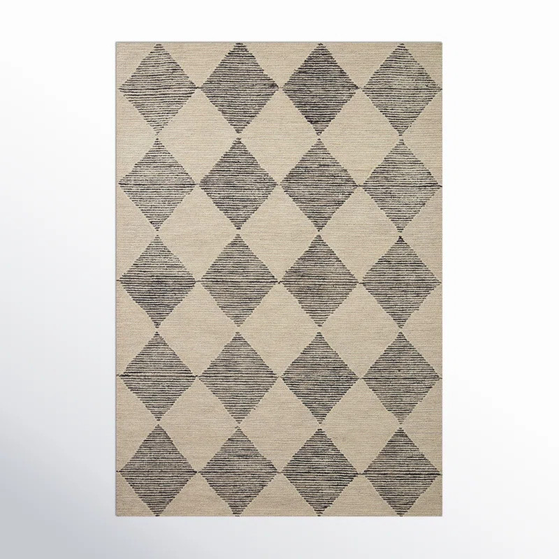 Chris Loves Julia x Loloi Francis Wool Beige / Charcoal Rug | Wayfair North America