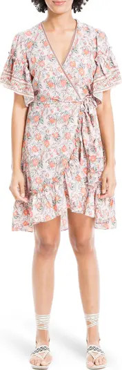 MAX STUDIO Floral Print Wrap Ruffle Dress | Nordstromrack | Nordstrom Rack