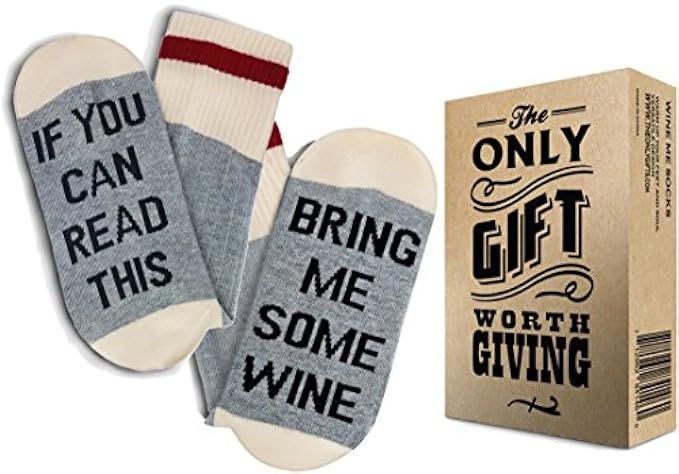 WINE SOCKS + GIFT BOX -"If you can read this bring me some Wine" One of the best Gifts for Women: Al | Amazon (US)