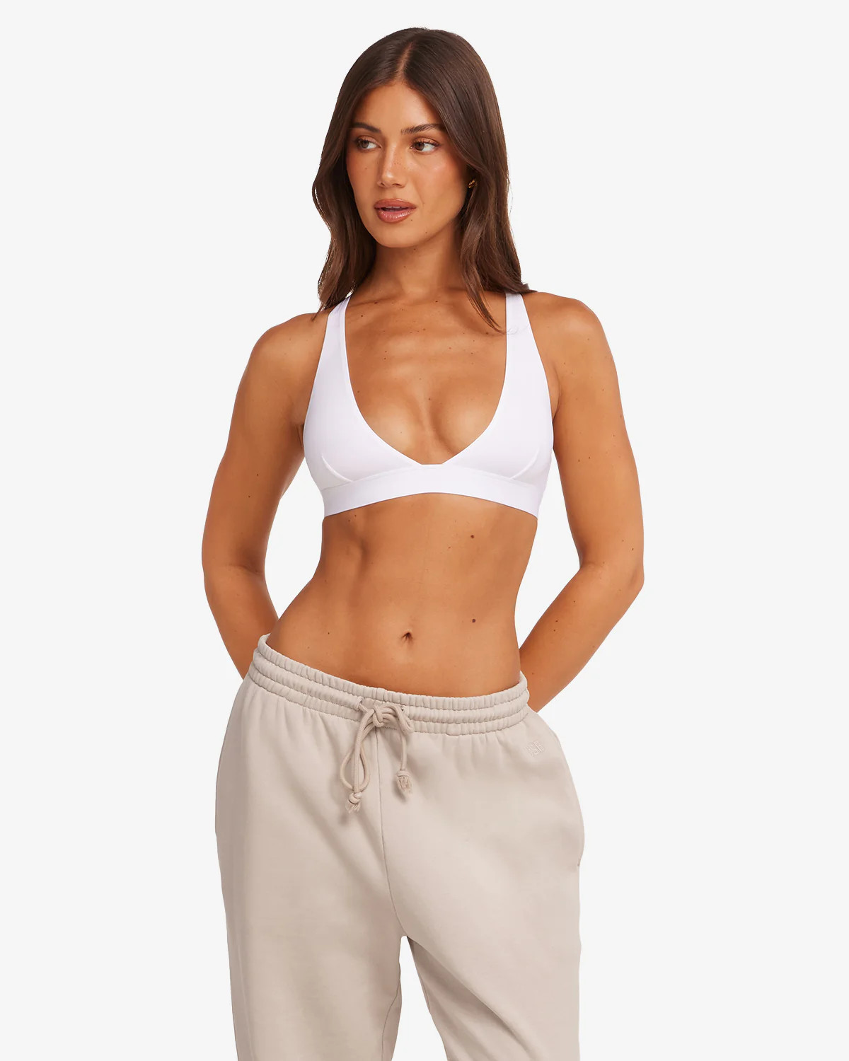 Dip Bralette | White | Crop Shop Boutique US