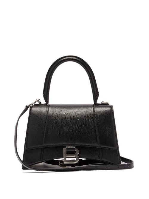 Balenciaga - Hourglass Small Grained-leather Bag - Womens - Black | Matches (US)