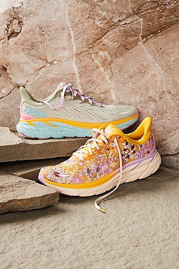 HOKA x FP Movement Printed Clifton 8 Sneakers | Free People (Global - UK&FR Excluded)