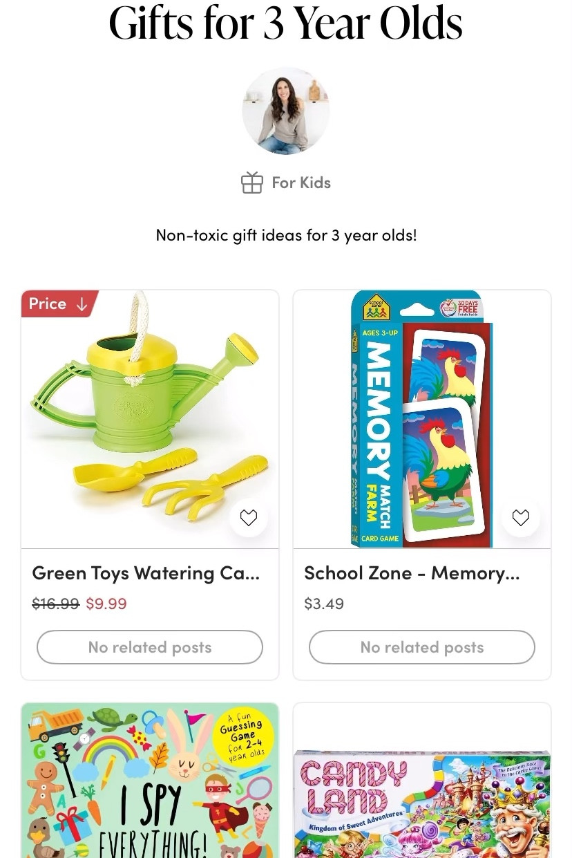 Non-toxic gift ideas for 3 year olds !

#LTKKids #LTKGiftGuide #LTKHoliday