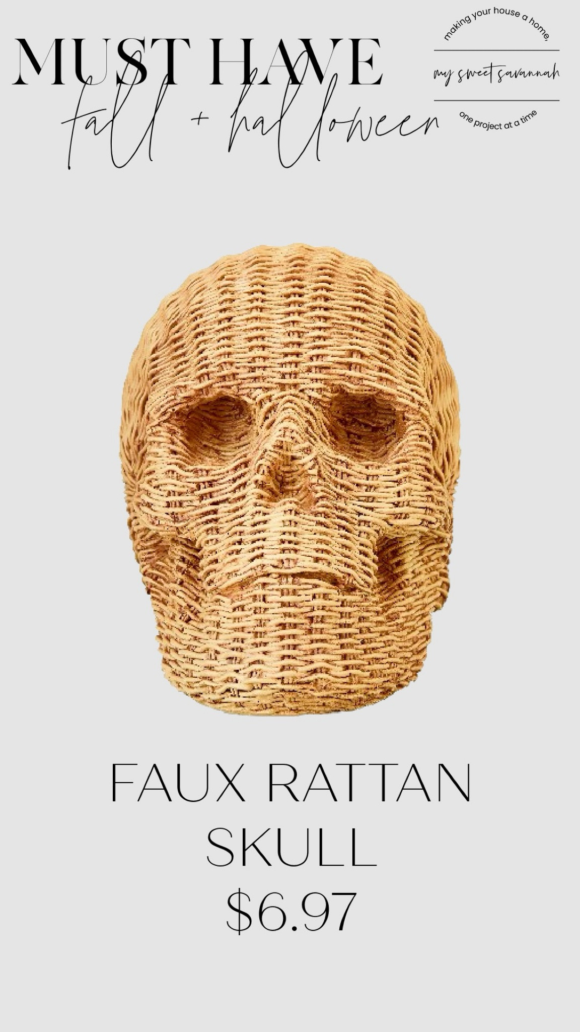 This viral Walmart faux rattan skull is the perfect mix of spooky and stylish! 🎃 Add it to your Halloween decor for a chic, modern twist on classic spooky vibes. Tap to shop this affordable must-have before it’s gone! #WalmartFinds #HalloweenDecor #RattanSkull #LTKHome

#LTKHome #LTKSeasonal #LTKFindsUnder50