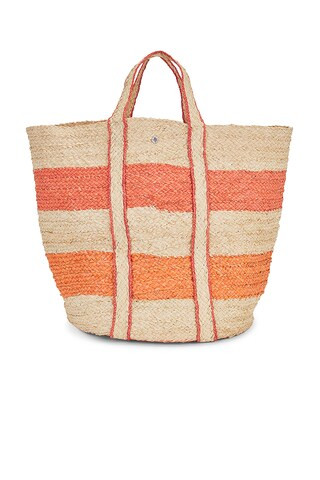 florabella Searose Tote in Pomelo & Natural from Revolve.com | Revolve Clothing (Global)
