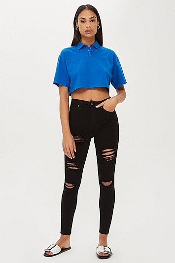 Super Rip Jamie Jeans - Black | Topshop US