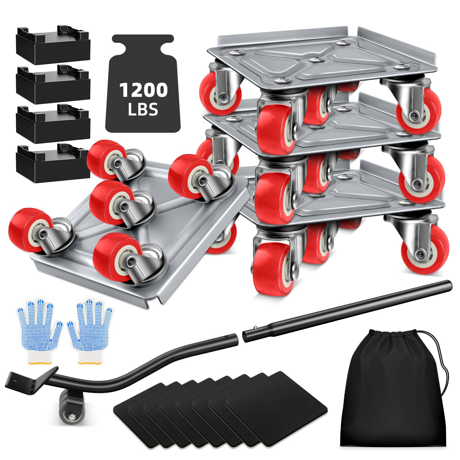 Furniture Dolly Furniture Sliders Furniture Movers with 5 Wheels Appliance Rollers Furniture Movi... | Amazon (US)