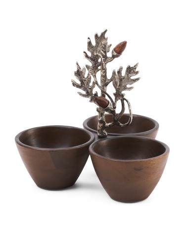 Oakleaf Triple Dip Serve Dish | TJ Maxx