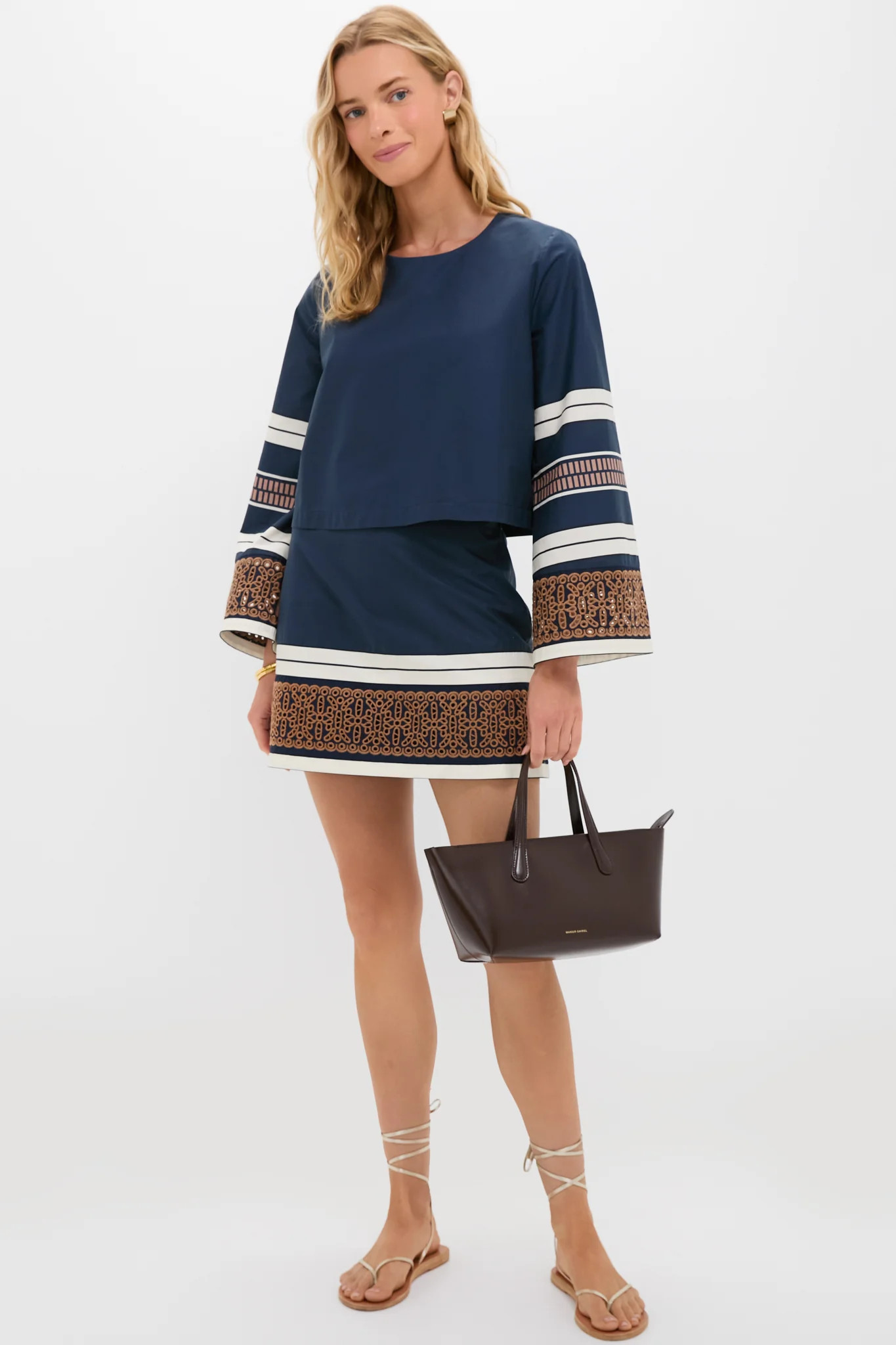 Riverside Stripe Cotton Eyelet Maxine Top | Tuckernuck (US)