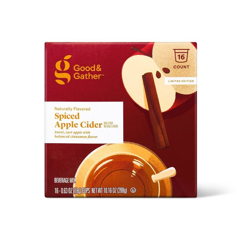 Naturally Flavored Spiced Apple Cider - 16ct Single Serve Pods - Good & Gather™ | Target