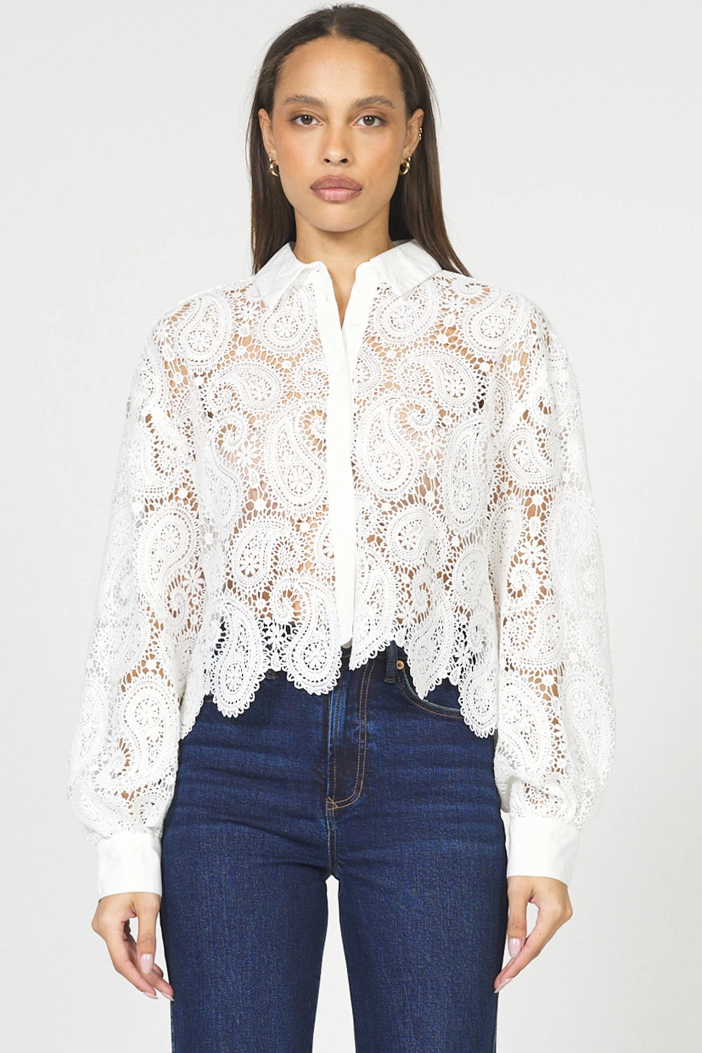 SUZETTE NOVELTY SHIRT  LACE | Dear John Denim
