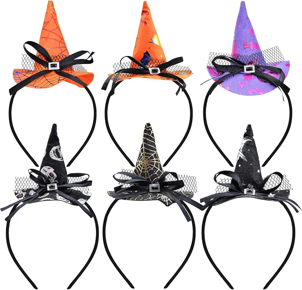 6 Pack Holiday Party Headbands \u2013 Assorted Costume Hair Hoops for Cosplay, Dress Up, and Fest... | Amazon (US)