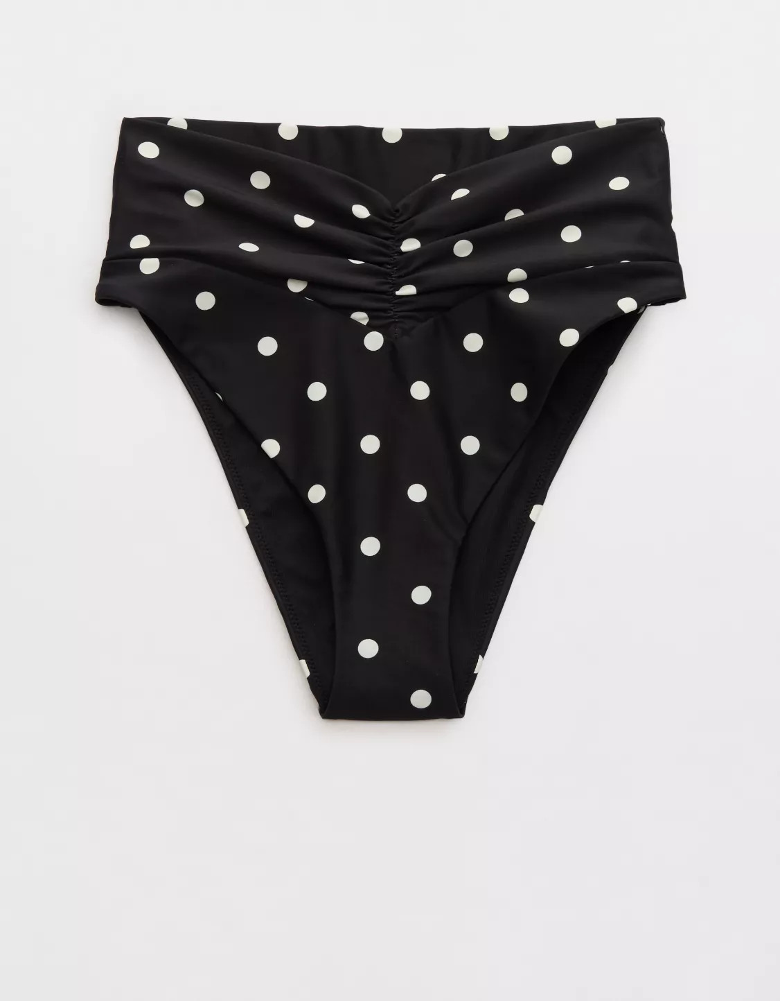 Aerie High Cut Ruched Cheeky Bikini Bottom | Aerie