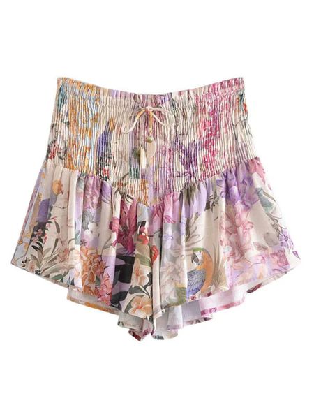 'Becky' Ruched Floral Shorts | Goodnight Macaroon