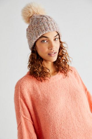Confetti Cable Pom Beanie | Free People (Global - UK&FR Excluded)