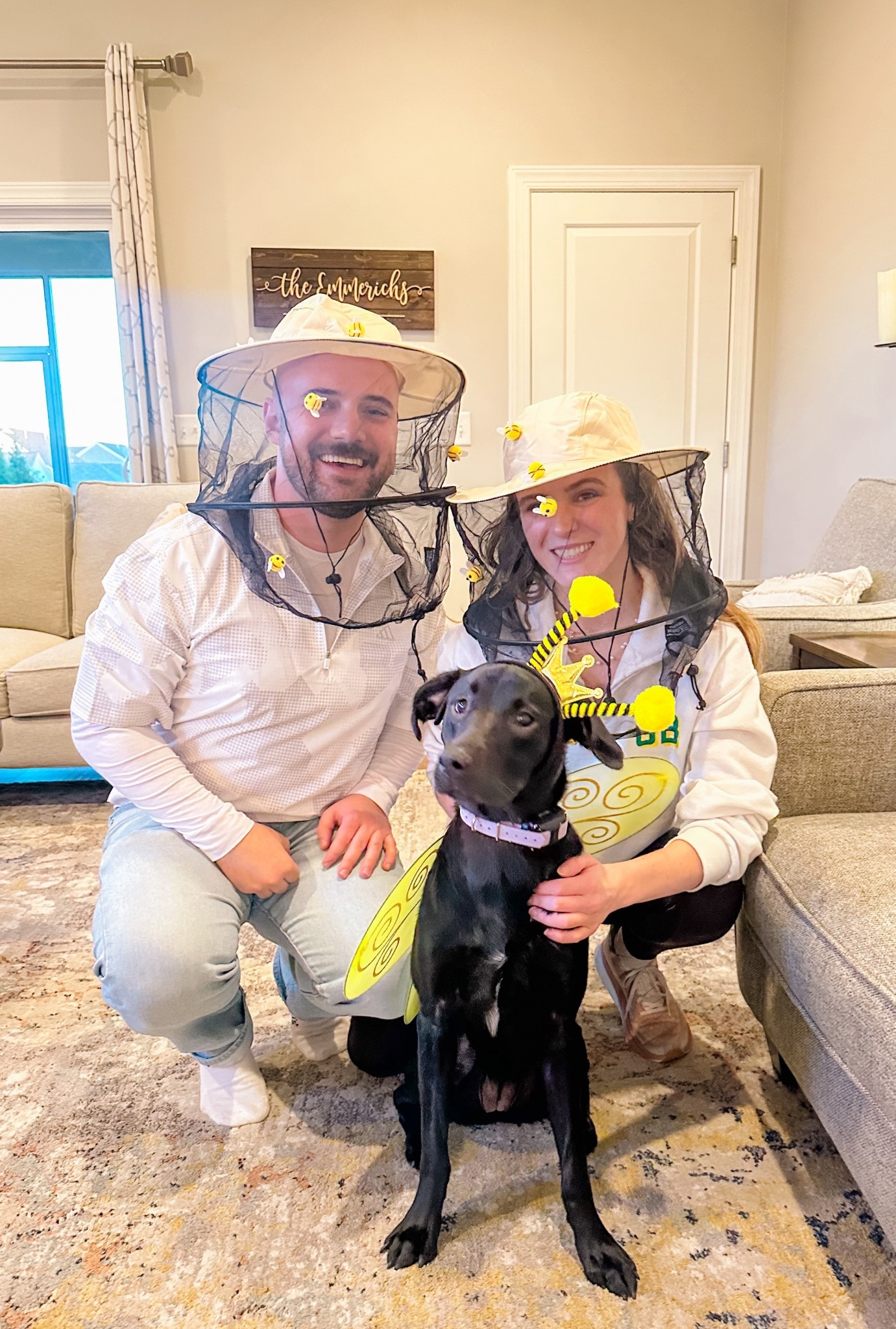 Just a couple of bee keepers with their Queen Bee !! 🐝🐝🐝 We had SO much fun in our first family Halloween costume!!! (Even if Piper only lasted about 10 seconds in hers 🤣) I hope everyone had a fun Halloween!! 🤍

#LTKHalloween #LTKPets #LTKFamily