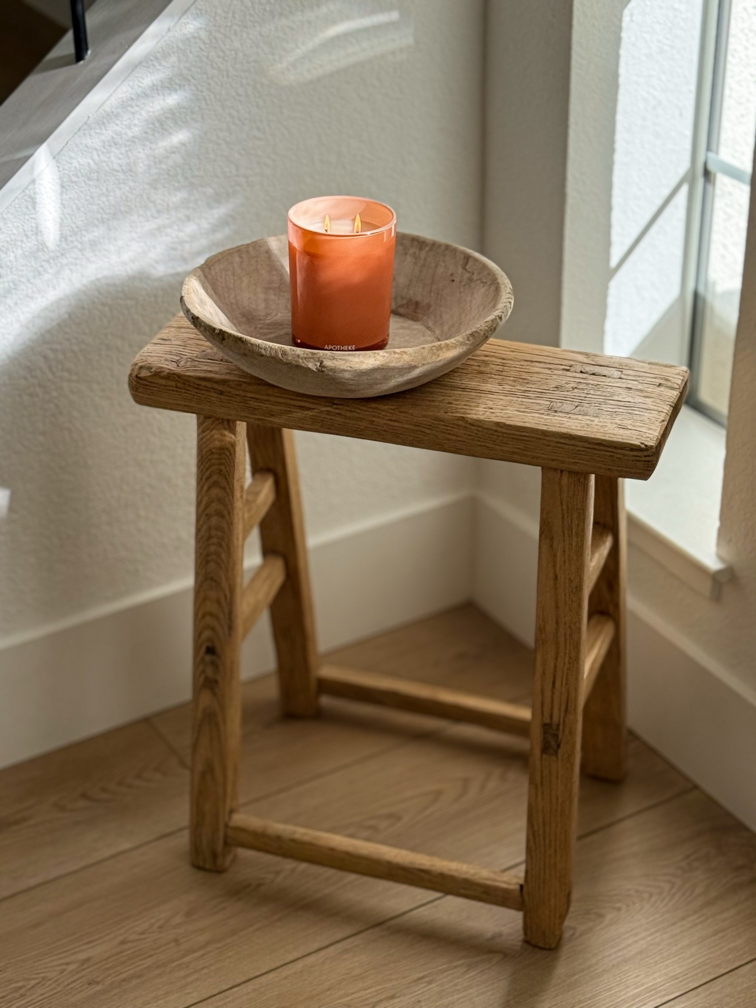 The perfect combination for any corner. Love the rustic, vintage look of the stool and wooden bowl. This Apotheke candle smells amazing and it’s now available at Target.

#LTKSeasonal #LTKHome #LTKU