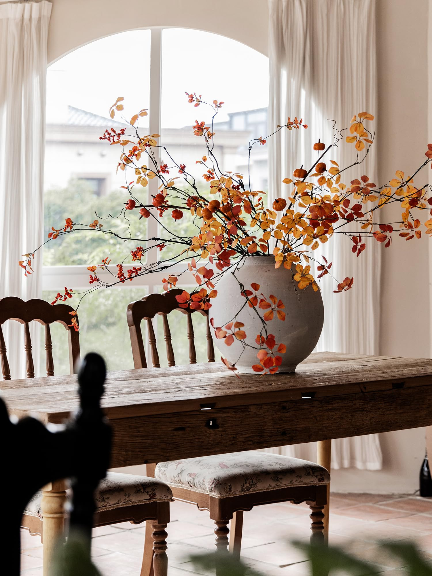 MISSPIN Artificial Flowers with Greenery Stems Faux Plants Indoor Branches for Tall Vase Ultra-Re... | Amazon (US)