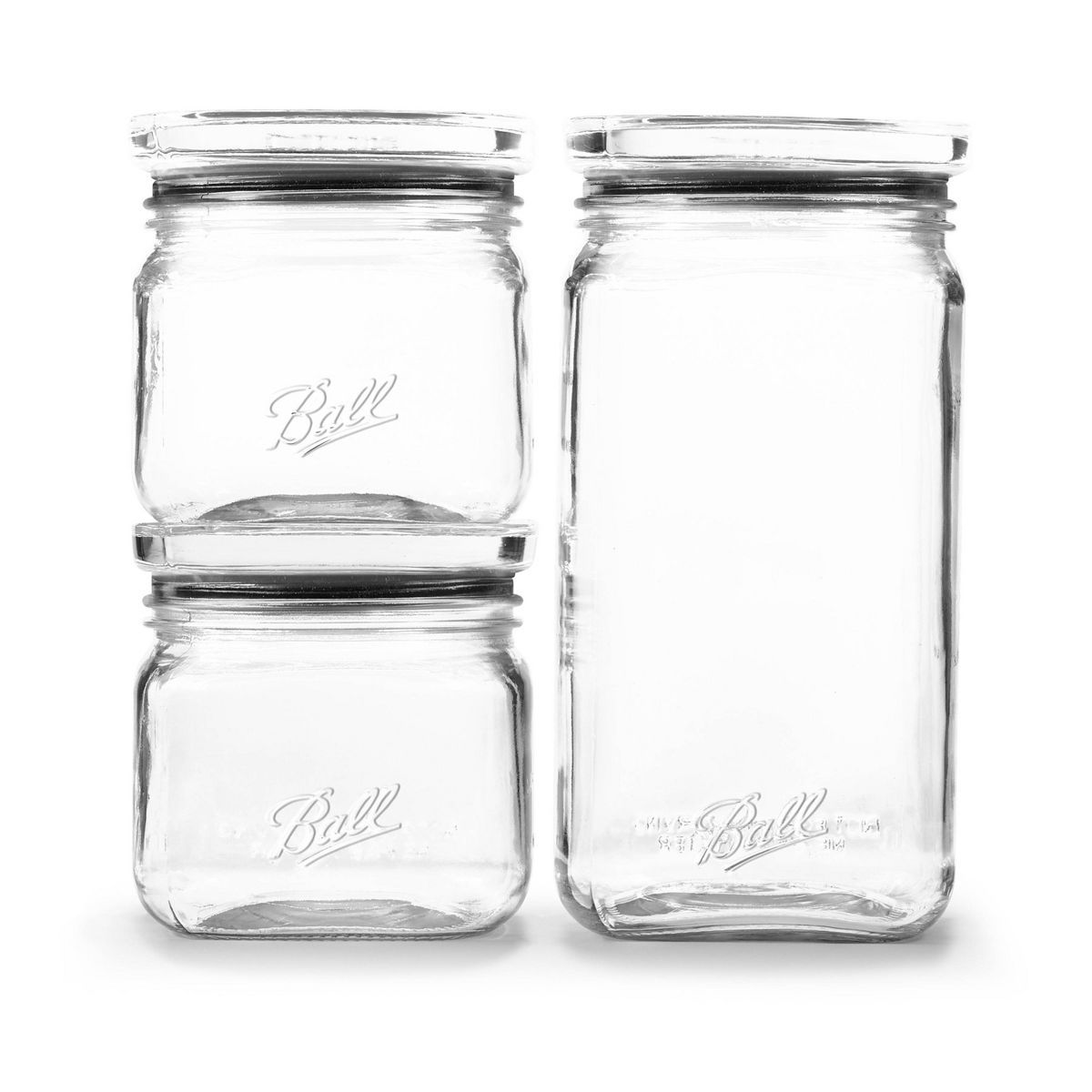 Ball 3pk Stack & Store Jars - Two 4 Cup and One 9.9 Cup | Target