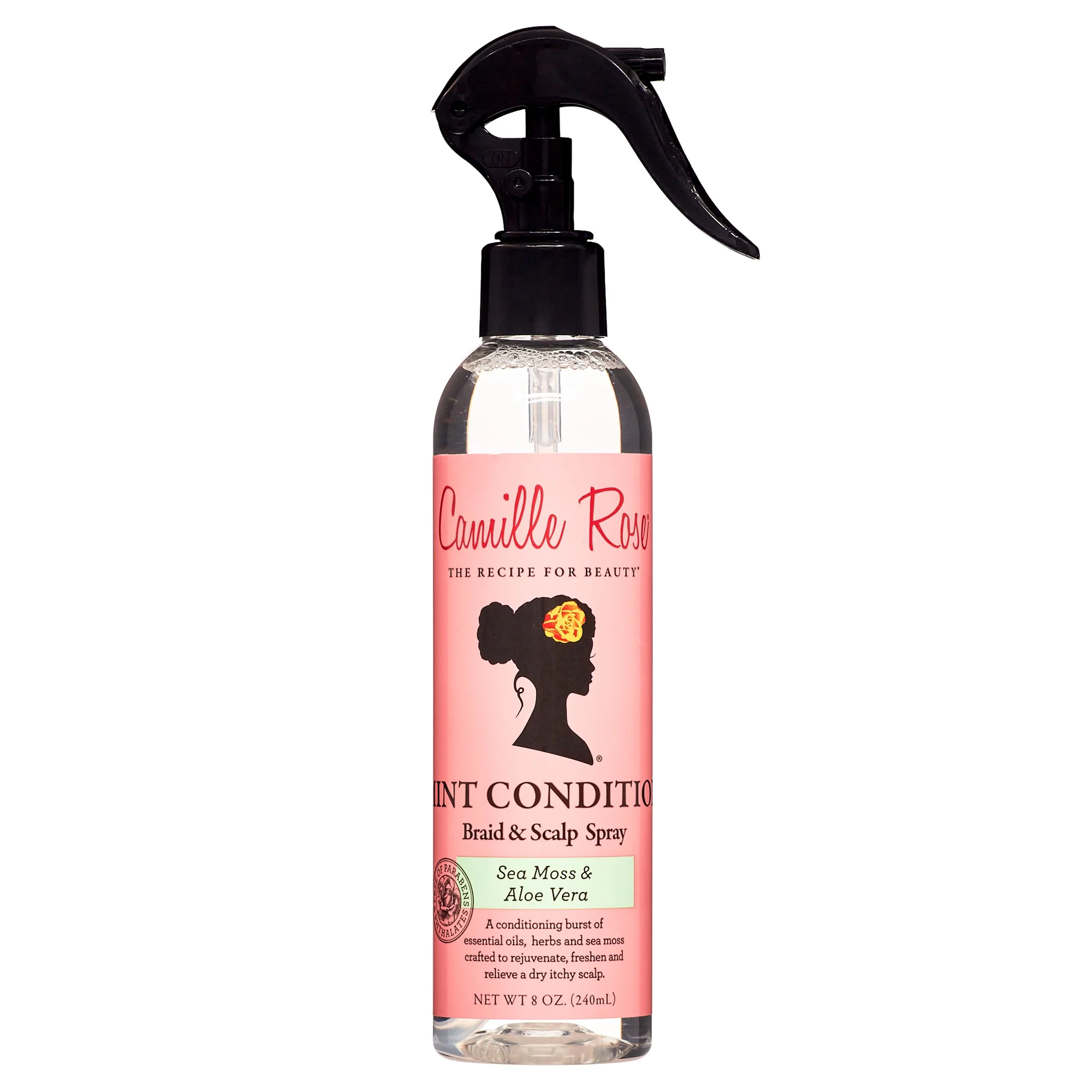 Camille Rose Mint Condition Relieve & Refresh Braid & Scalp Spray with Sea Moss & Aloe Vera, 8oz | Walmart (US)