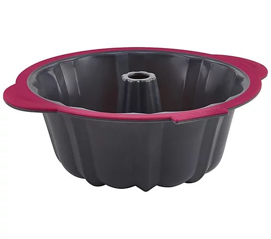 Trudeau Structured Silicone Pro Fluted Bundt Pan with Handles | QVC