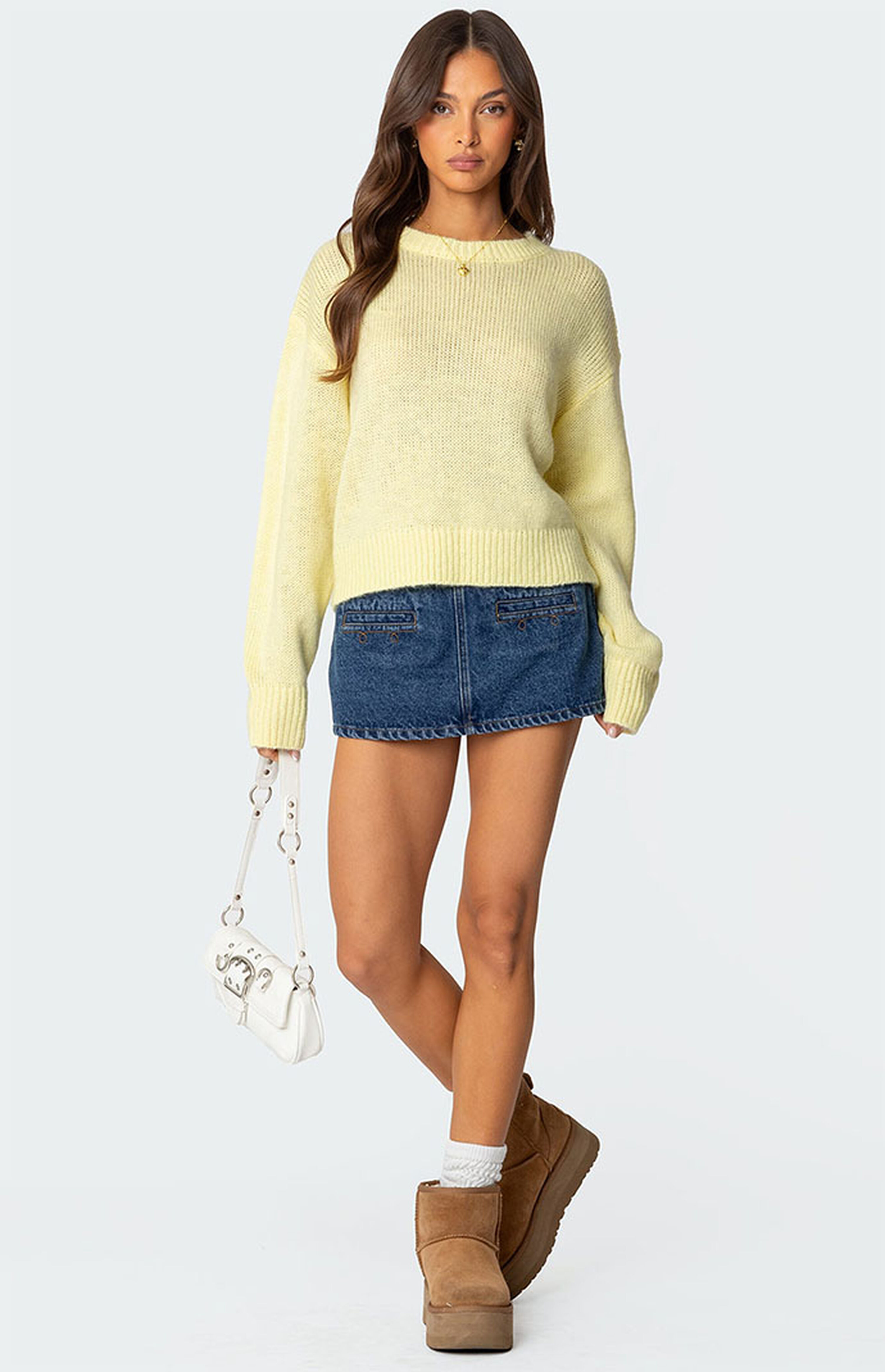 Edikted Anita Denim Mini Skort | PacSun