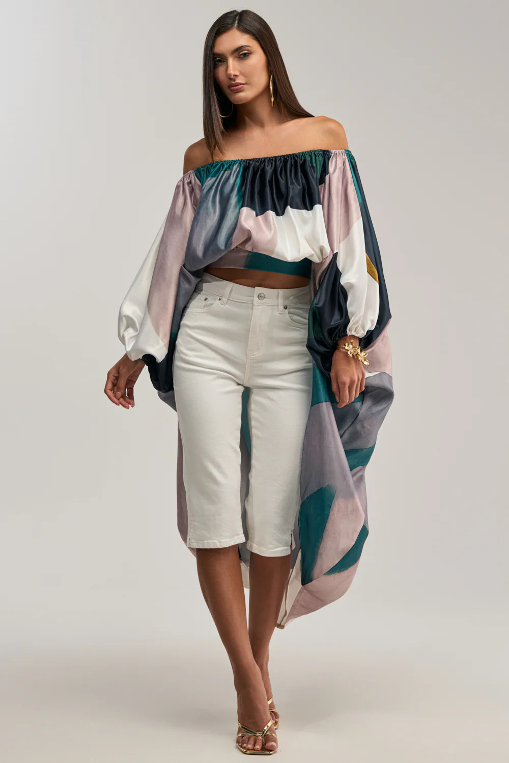 BE WITH ME BLOUSE IN GREEN MULTI | AKIRA