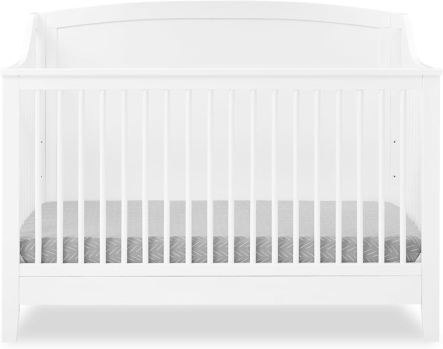 Delta Children Campbell 6-in-1 Convertible Crib - Greenguard Gold Certified, Bianca White | Amazon (US)