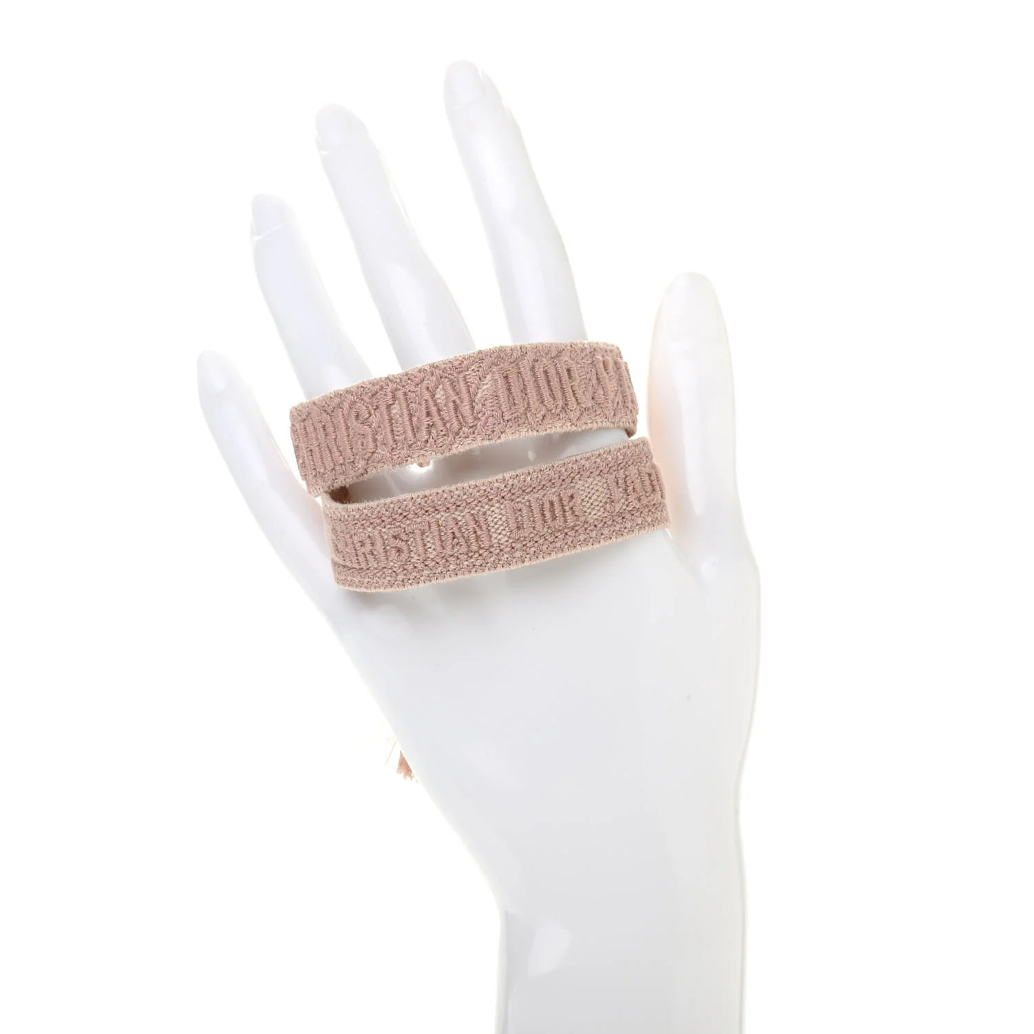 CHRISTIAN DIOR Woven Cotton J'Adior Friendship Bracelet Set Pink | FASHIONPHILE | Fashionphile