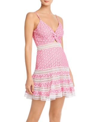 Camille Twist-Front Eyelet Dress | Bloomingdale's (US)