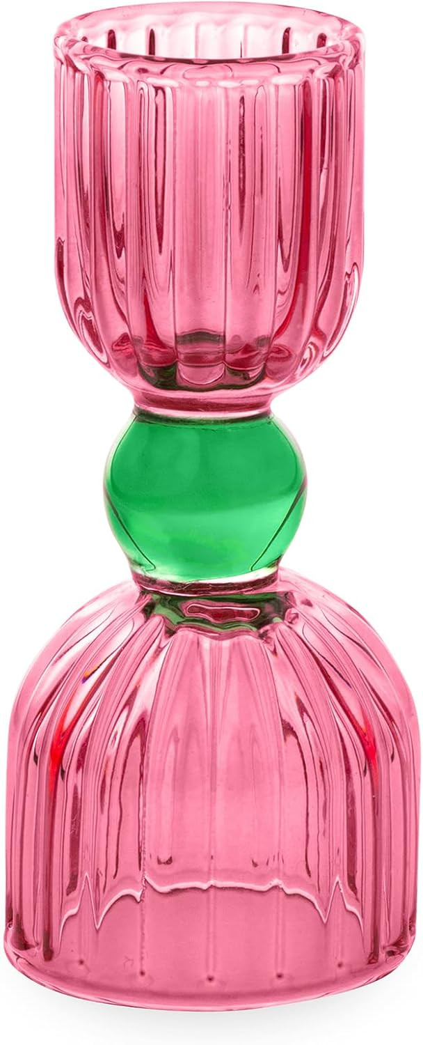 ban.do Cocktail Measuring Jigger, Double Jigger Shot Glass, 1/2 and 1 Shot Measuring Cup, Pink Gl... | Amazon (US)