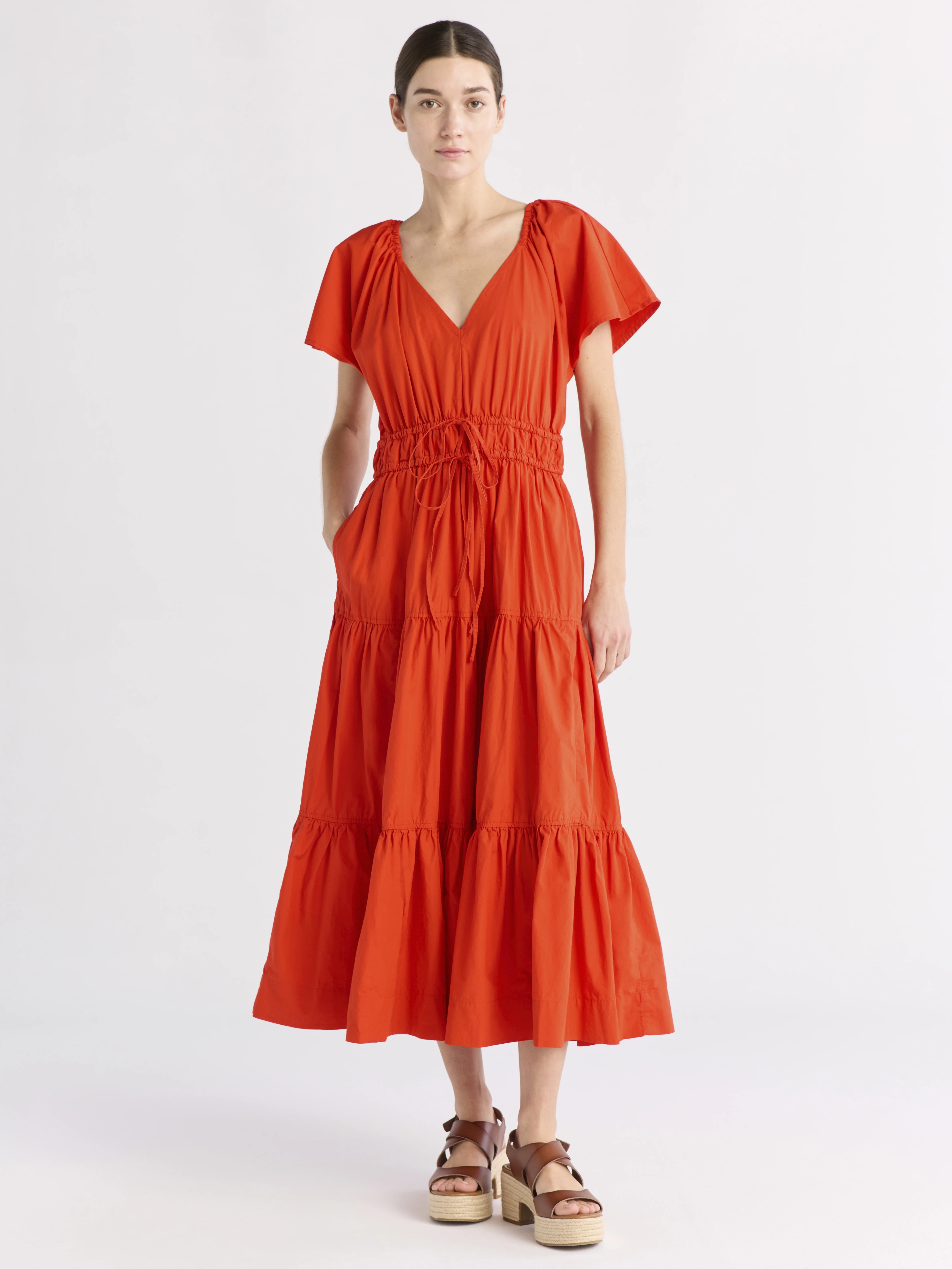 Free Assembly Women's and Women's Plus Tiered Cotton Maxi Dress, Sizes XS-4X - Walmart.com | Walmart (US)