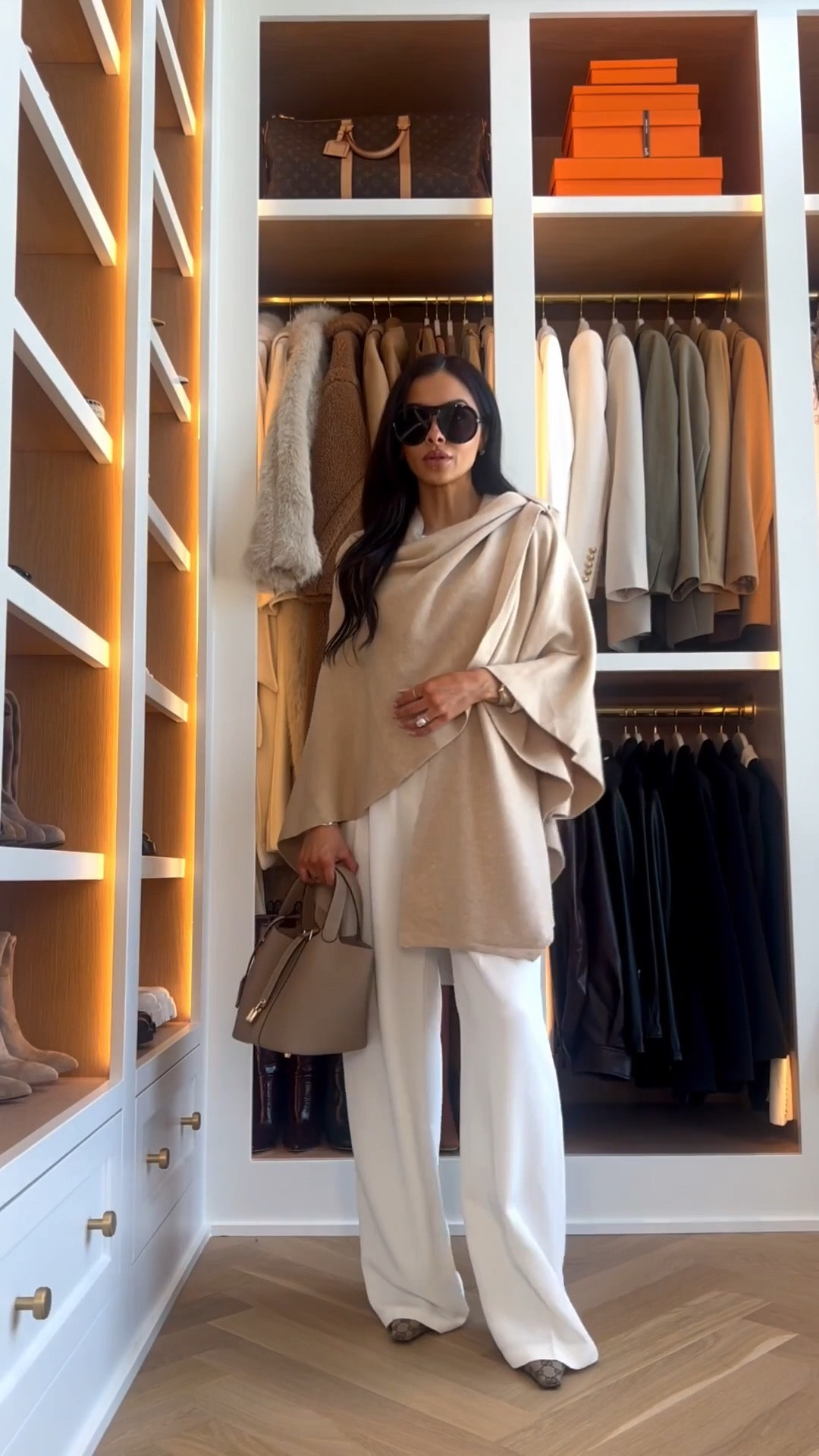 Amazon spring transitional outfit
Amazon knit poncho 
Amazon white trousers
Amazon neutral tote bag
Amazon sunglasses 

#LTKOver40 #LTKWorkwear #LTKootd