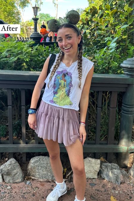 My outfit today! It’s sooo hot here in Disney and I think I did a good job on this outfit! Today theme is princess tiana! 
#disneyoutfit #waltdisney 

#LTKActive #LTKShoeCrush #LTKTravel