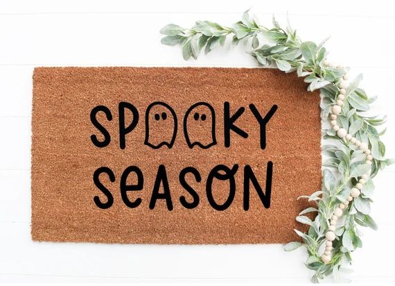 Spooky Season Ghost Doormat - Fall Doormat - Halloween Doormat - Halloween - Home Decor - Custom ... | Etsy (US)