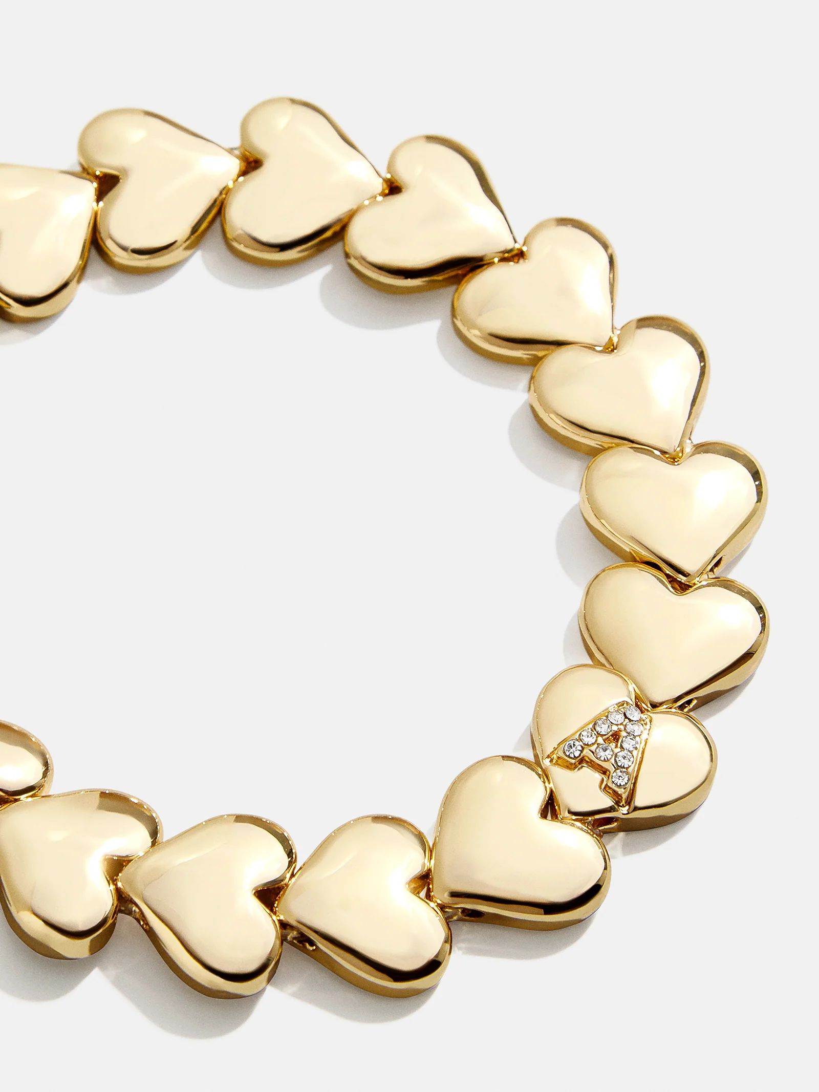 Caroline Initial Bracelet - Clear/Gold | BaubleBar (US)