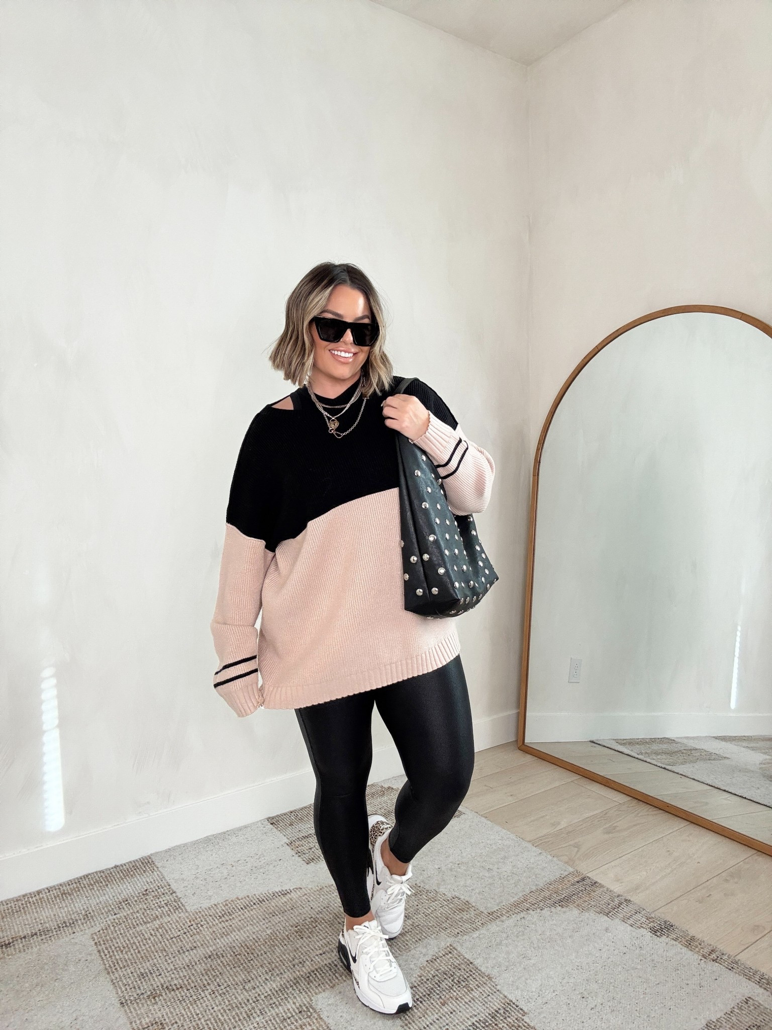 Sweater xl 
Leggings L 
Tank M 
#amazon #sweater #freepeople #necklace 

#LTKFindsUnder50 #LTKMidsize #LTKootd