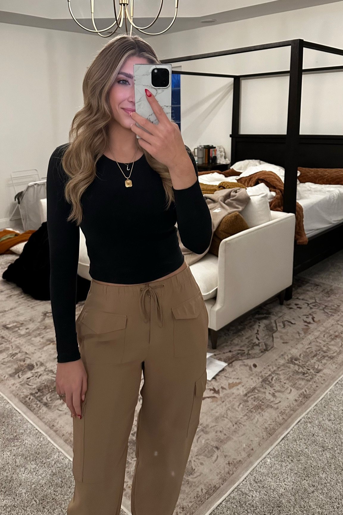 Today’s outfit details! Winter, cargos, black long sleeve, aritzia, Abercrombie and Fitch 

#LTKfindsunder100 #LTKstyletip #LTKSeasonal