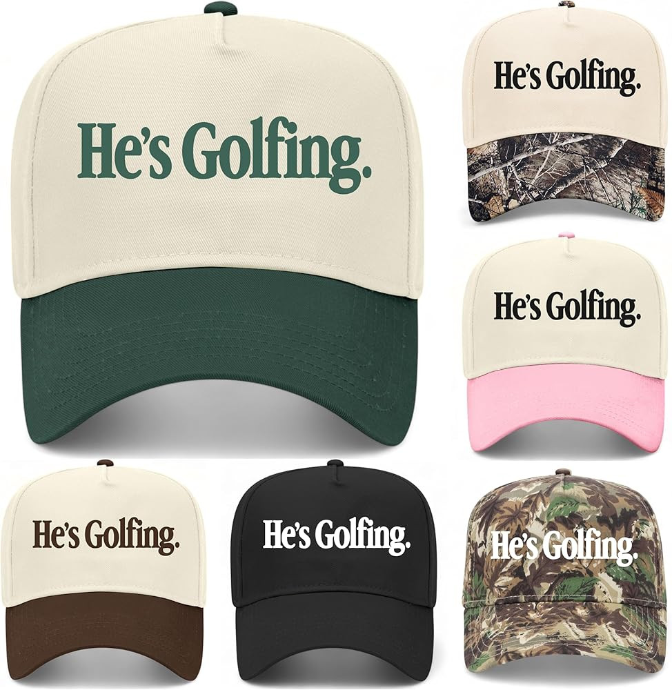 He's Golfing Hat | Golf | Premium Adjustable Snapback Baseball Vintage Trucker Hats for Men & Wom... | Amazon (US)