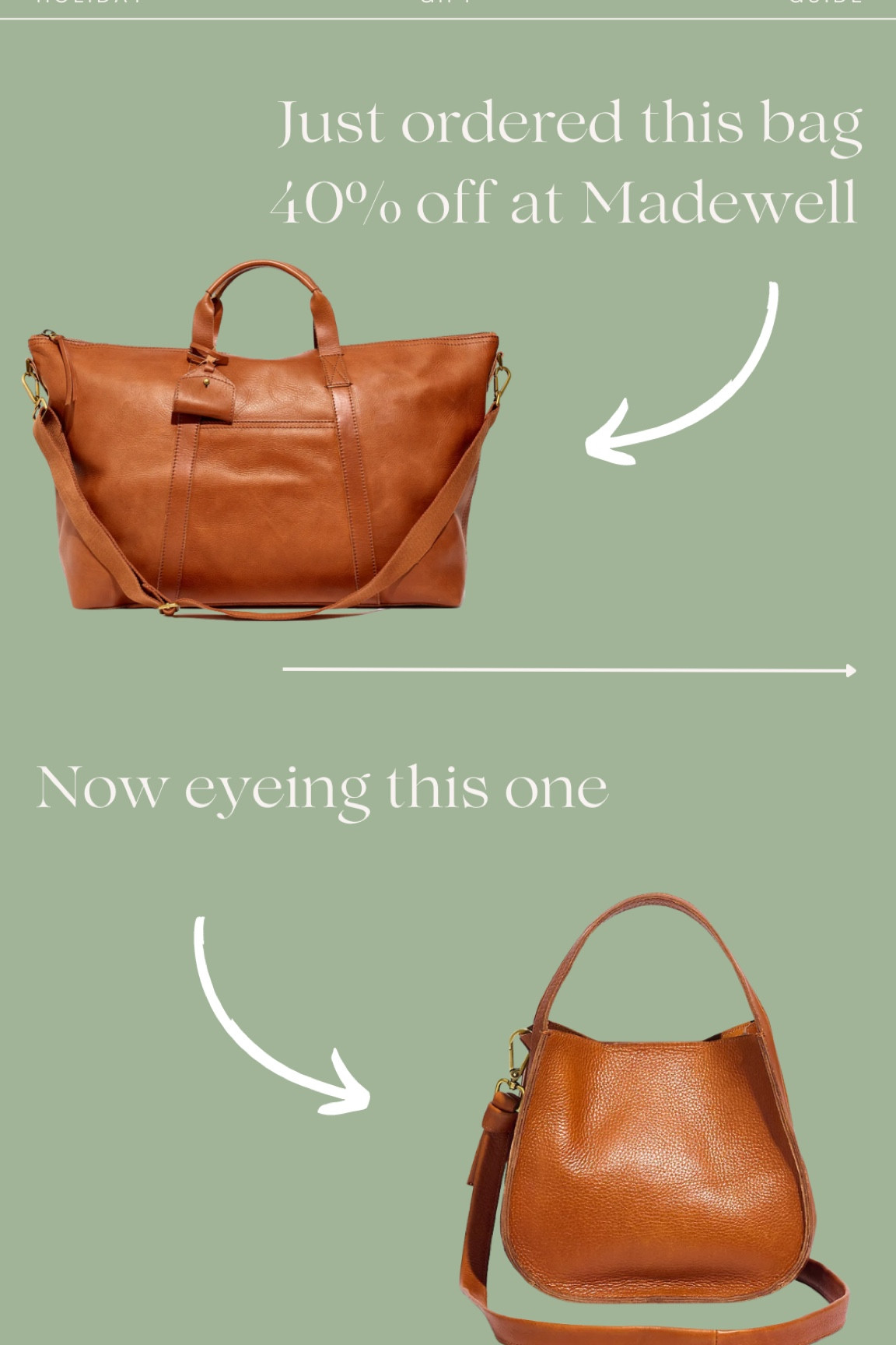 The perfect bags! 

#LTKFind #LTKHoliday #LTKGiftGuide