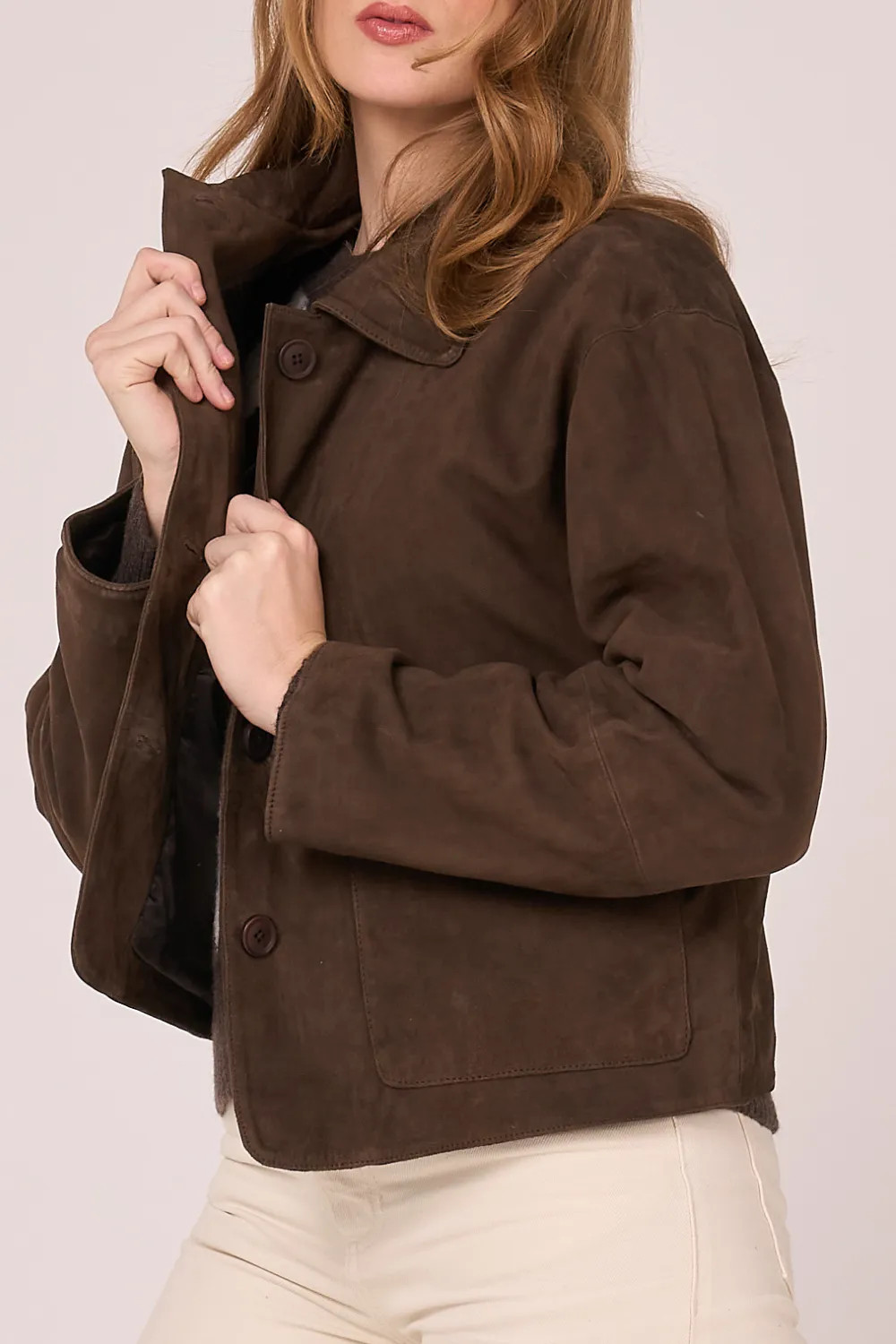 Jackets & Coats | Brown Goat Suede Jacket | Barneys Originals | Debenhams UK